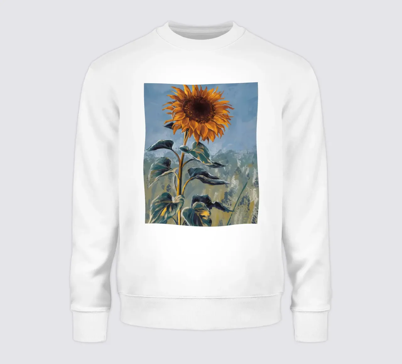 Sguardo solenne del girasole felpa da Obisidian Brush