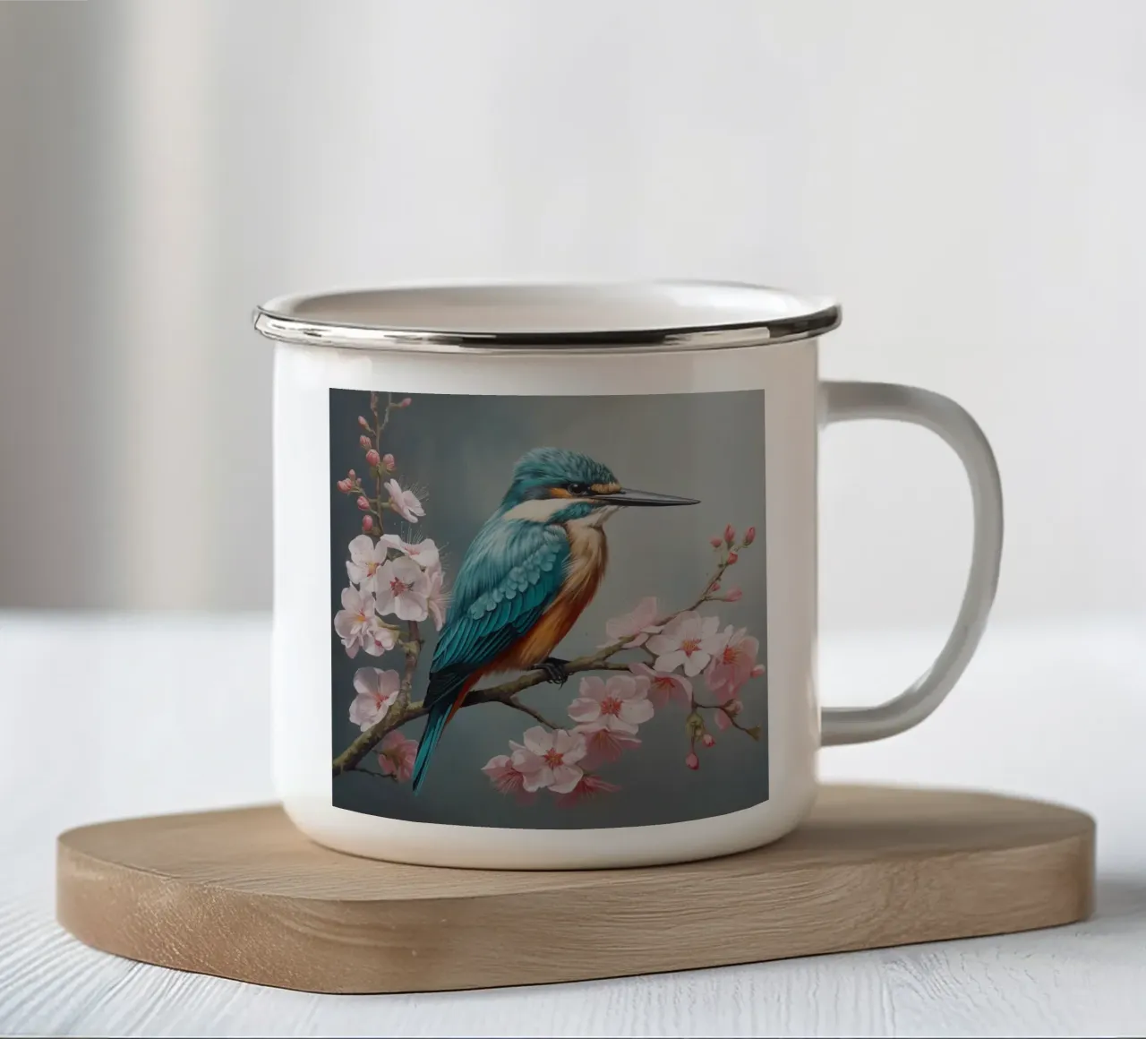 Martin pescatore tazza in smalto da Imagine