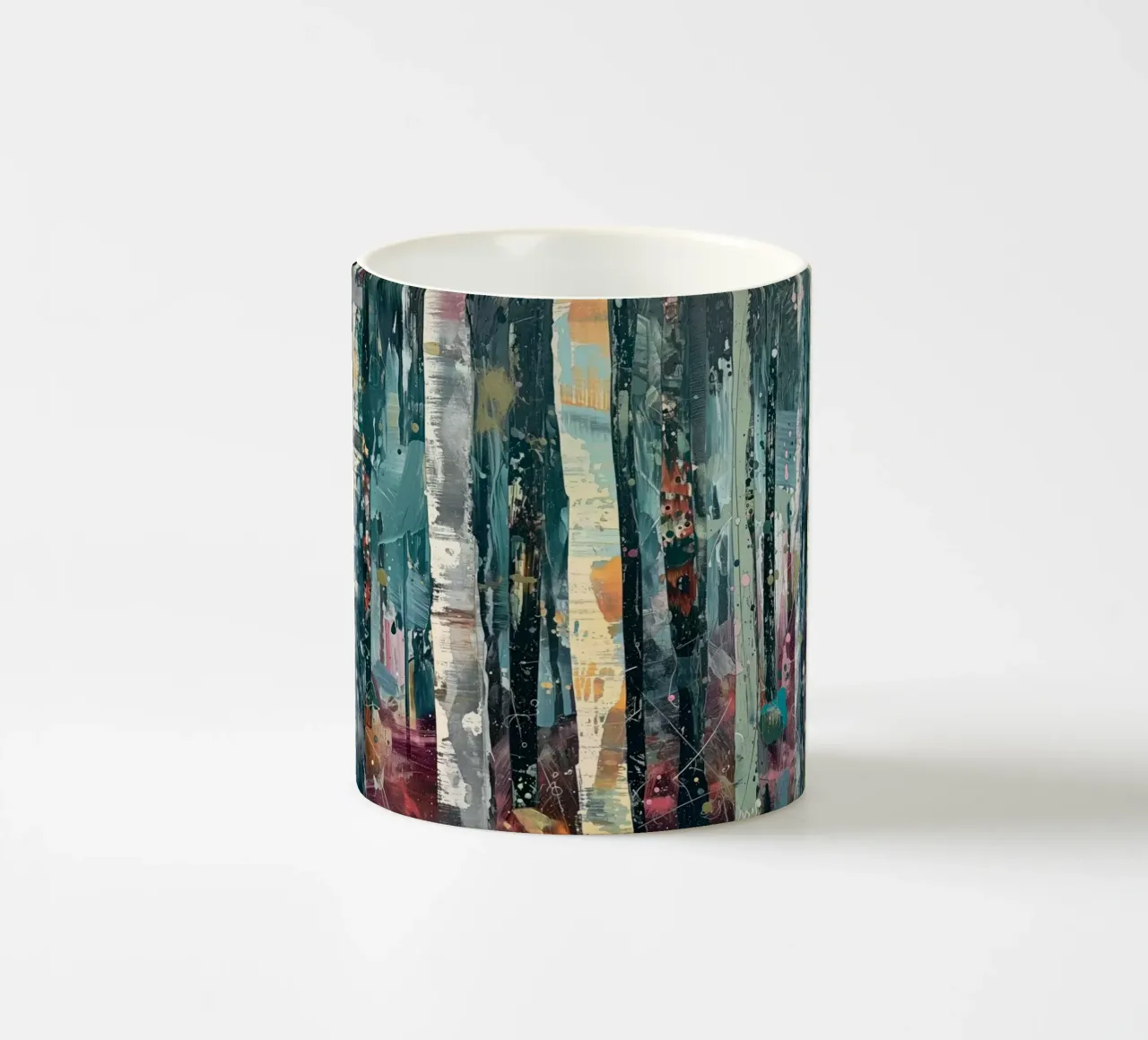 Abstract berkenbos keramische mok van Imagine