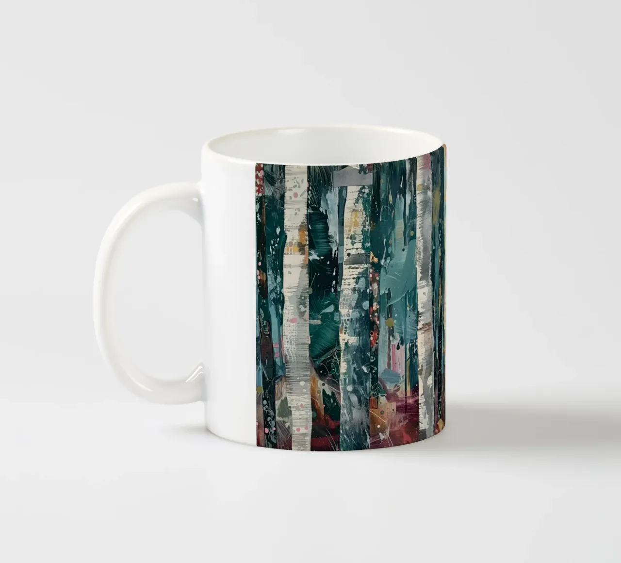 Abstract berkenbos keramische mok van Imagine