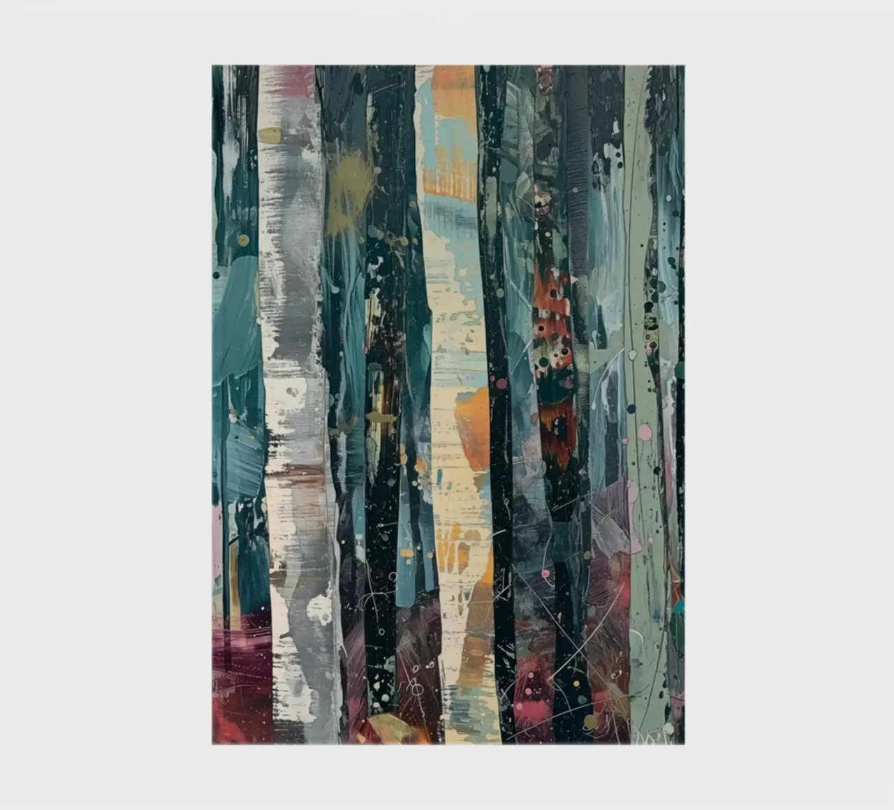 Abstract birch forest notebook by Imagine