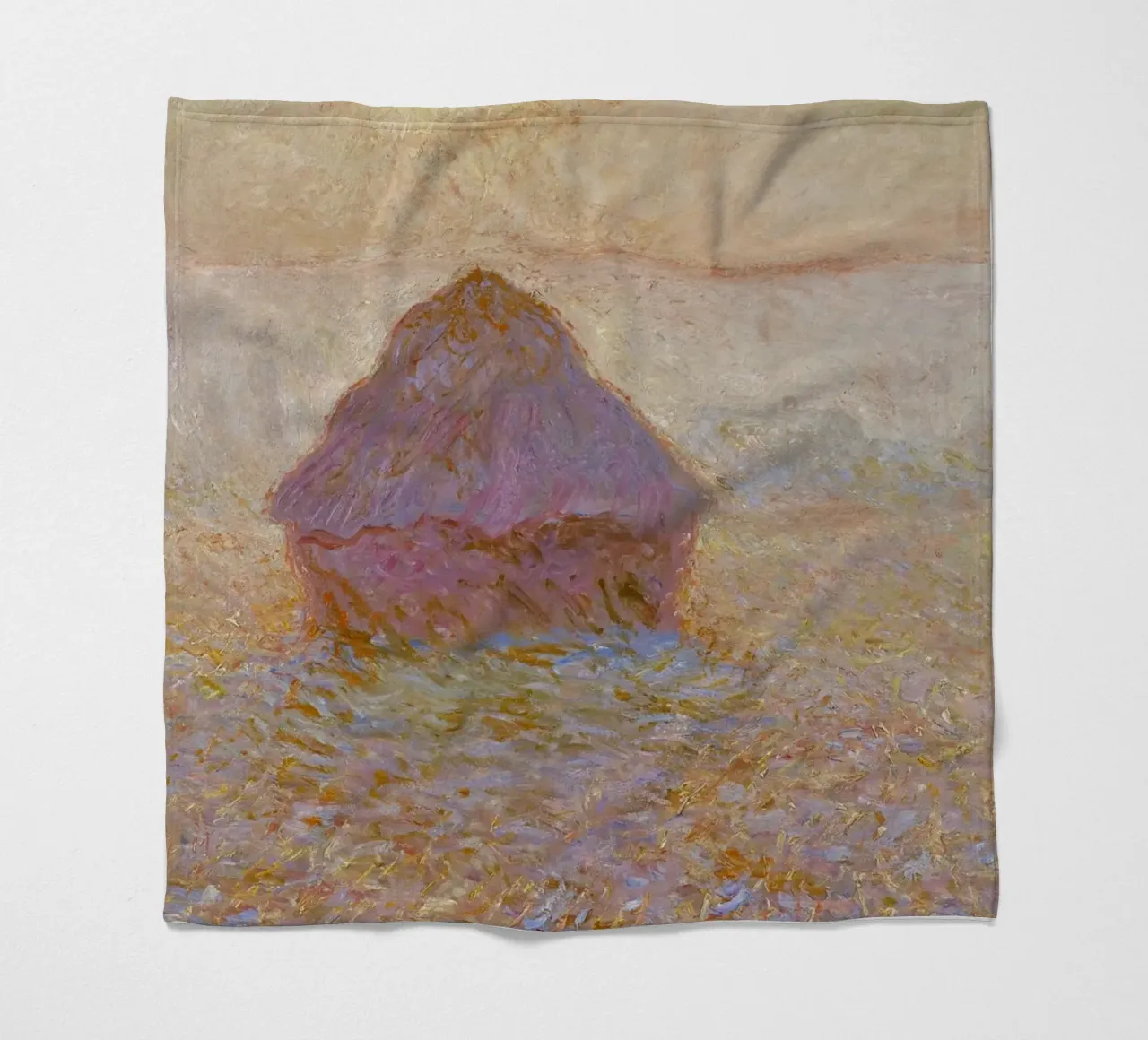 Il mucchio di grano di Claude Monet, Sole nella nebbia (1891) coperta in pile da Monet Art Prints