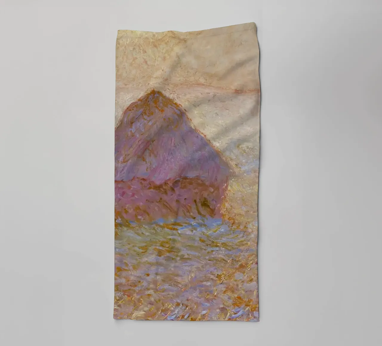 Claude Monet's Grainstack, Sun in the Mist (1891) towel by Monet Art Prints