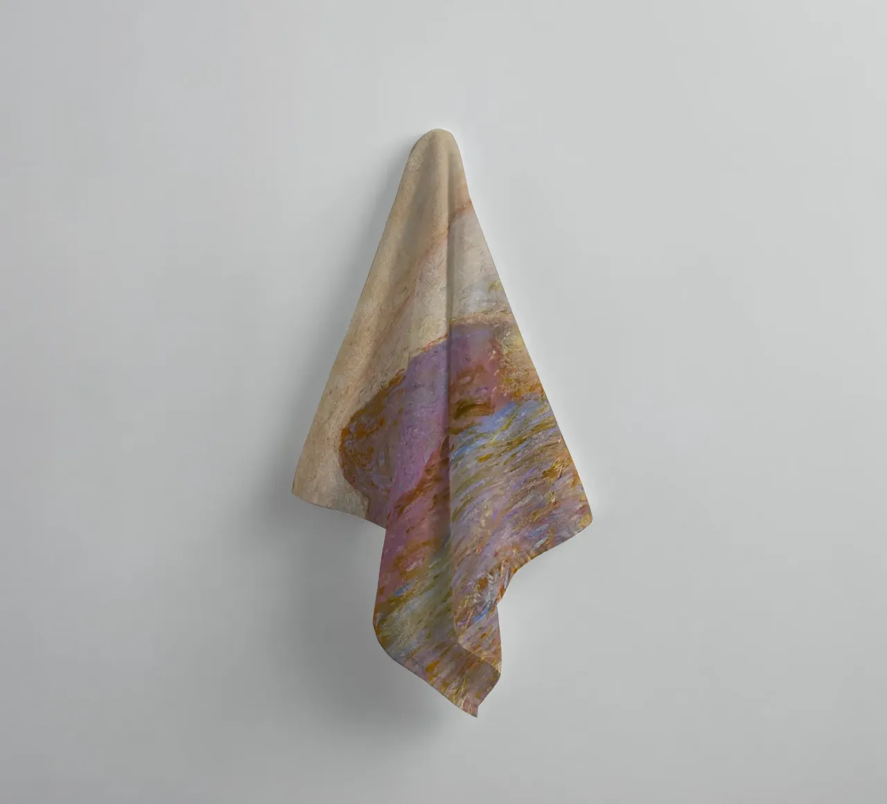 Claude Monet's Grainstack, Sun in the Mist (1891) towel by Monet Art Prints