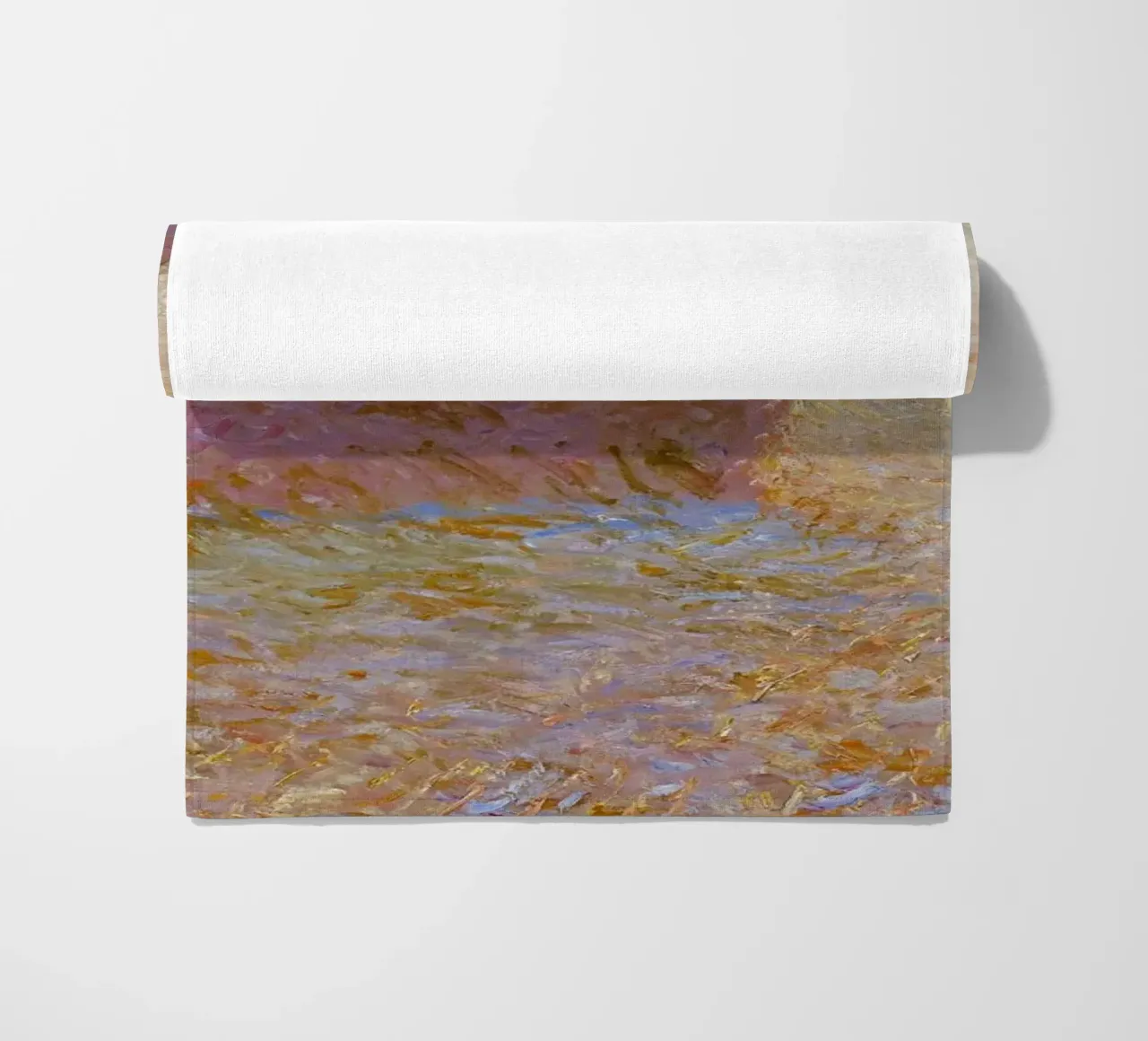 Il mucchio di grano di Claude Monet, Sole nella nebbia (1891) telo mare da Monet Art Prints