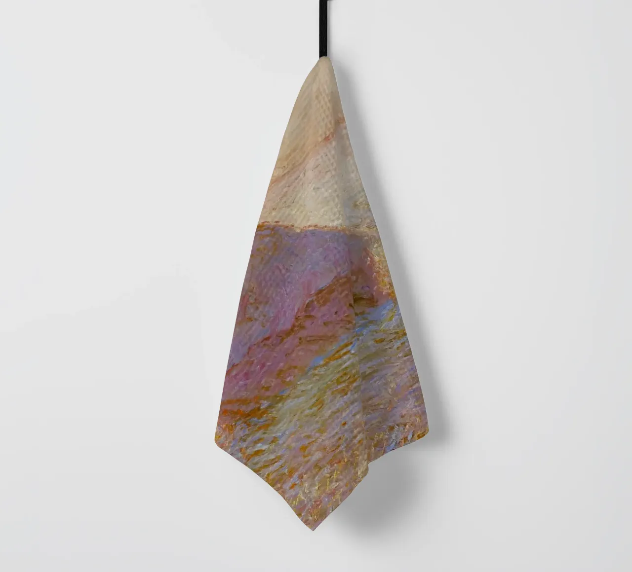 Il mucchio di grano di Claude Monet, Sole nella nebbia (1891) canovaccio da cucina da Monet Art Prints