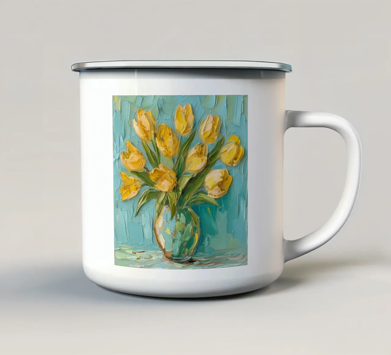 Tulipani gialli tazza in smalto da Imagine