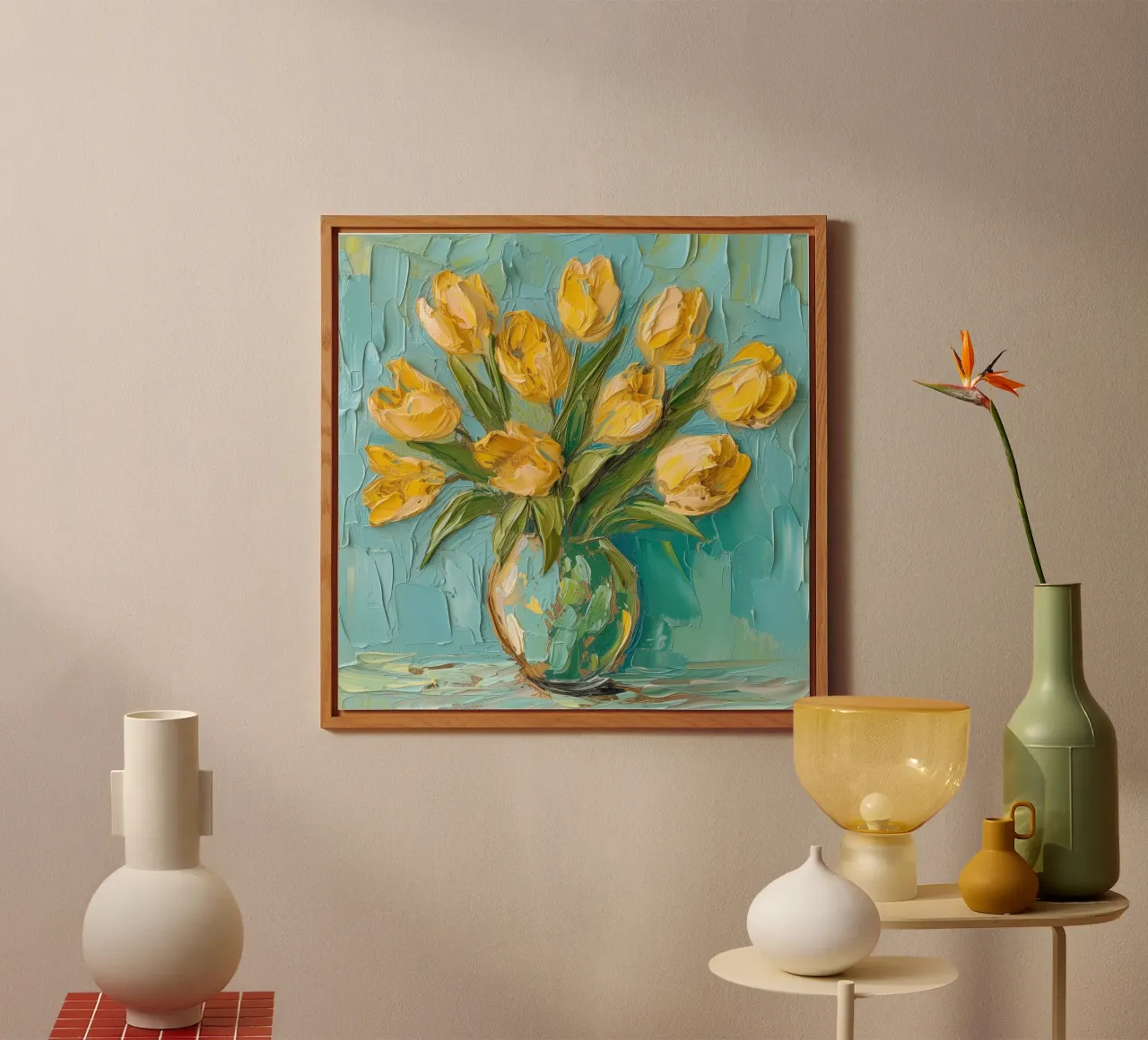 Tulipani gialli alluminio dibond da Imagine