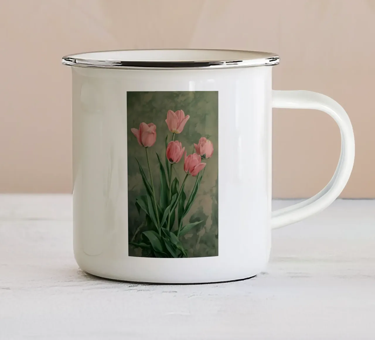Tulipani tazza in smalto da Imagine