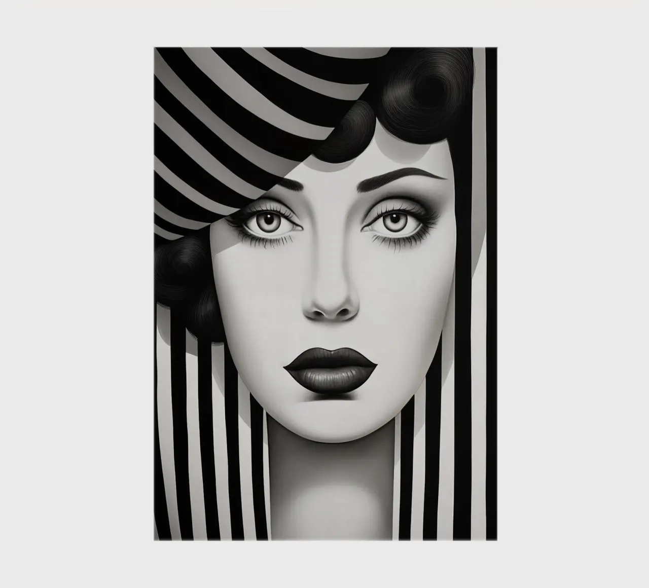 Abstract face in black and white notebook by Imagine