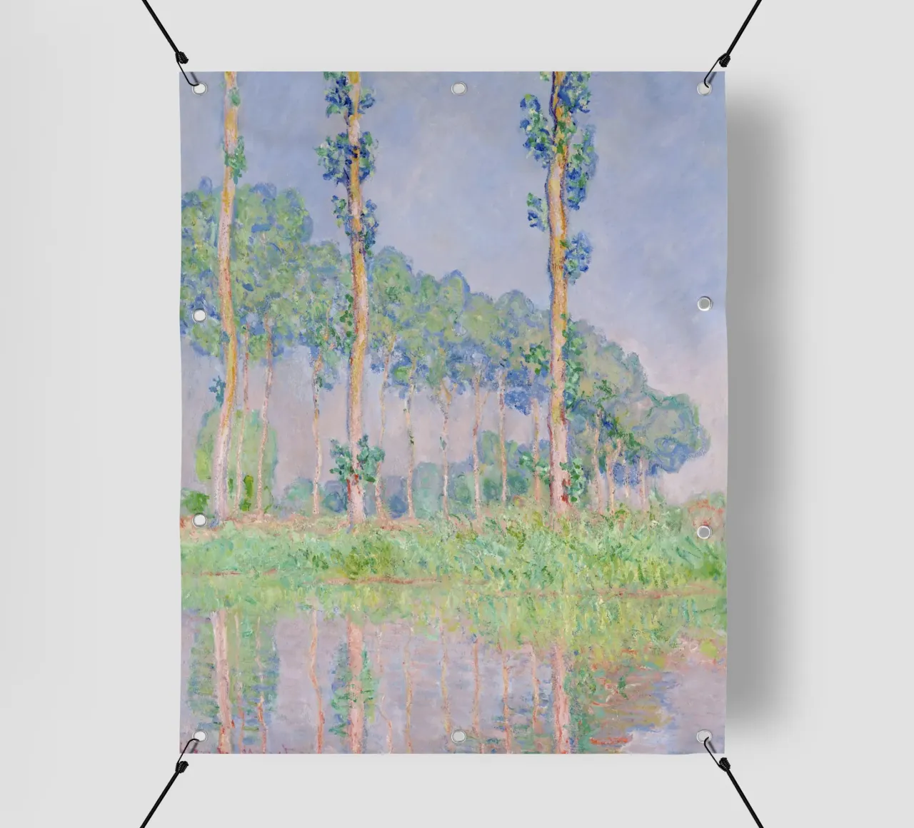 Claude Monet - Pioppi, effetto rosa (1891) telo in pvc da Monet Art Prints