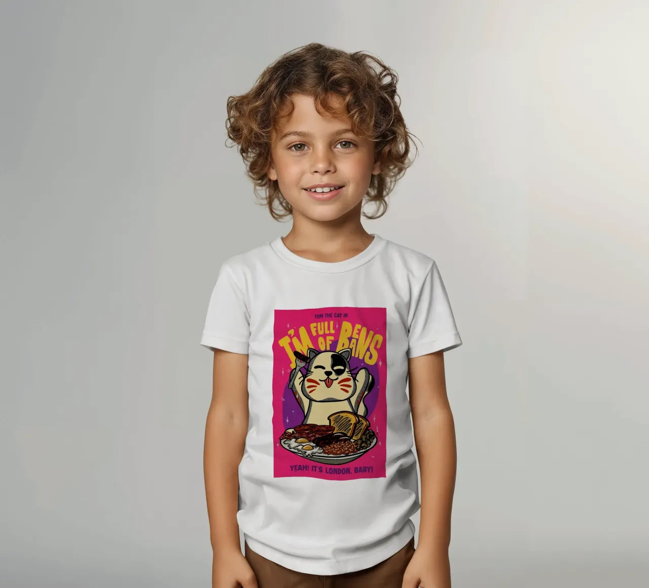 Full Of Beans kids t-shirt by Rafa Gomes