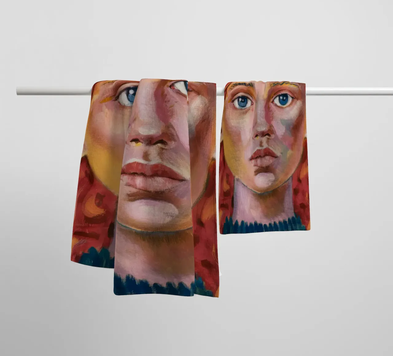 Fiamma dello sguardo della pioggia asciugamano da bagno da Obisidian Brush