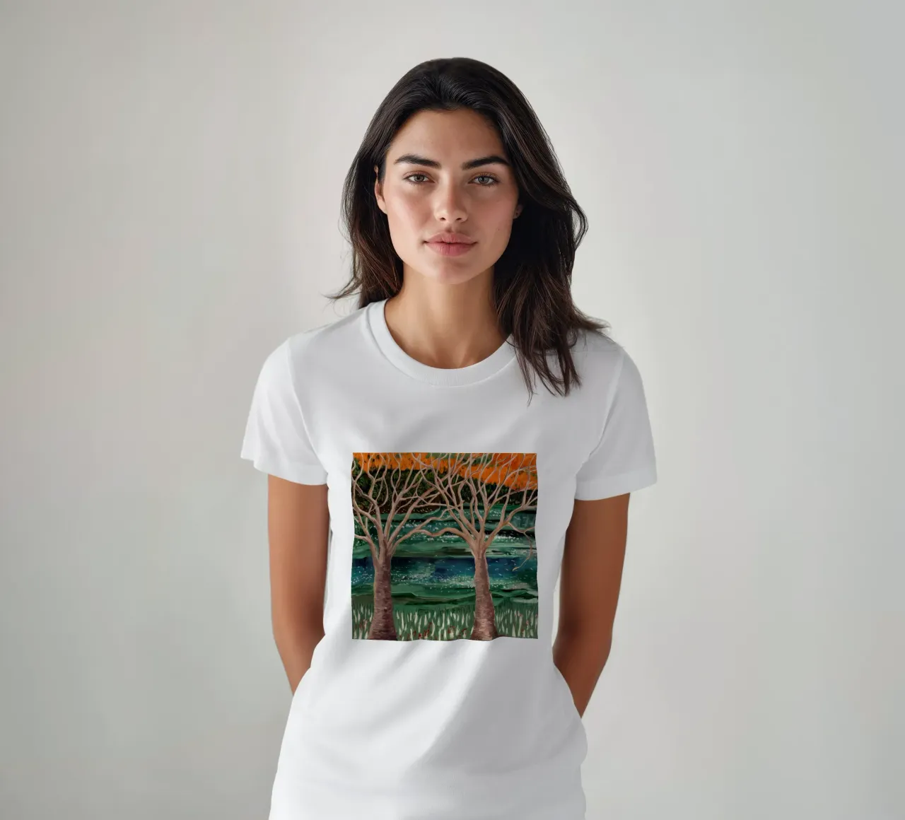 Gemelli di radice crepuscolare t-shirt da Obisidian Brush