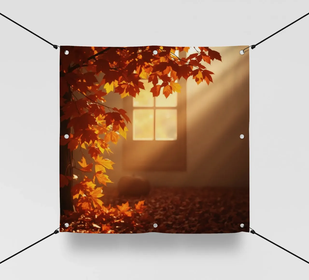 Bright sunlight filters through a window pvc cover by DesignDoodle