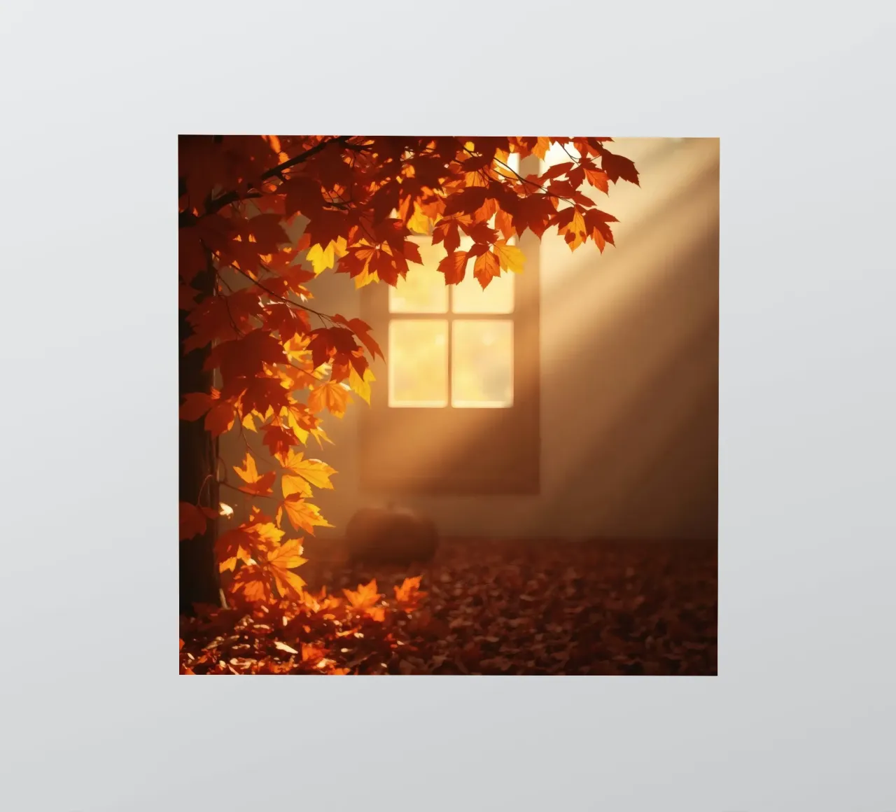 Bright sunlight filters through a window sticker by DesignDoodle