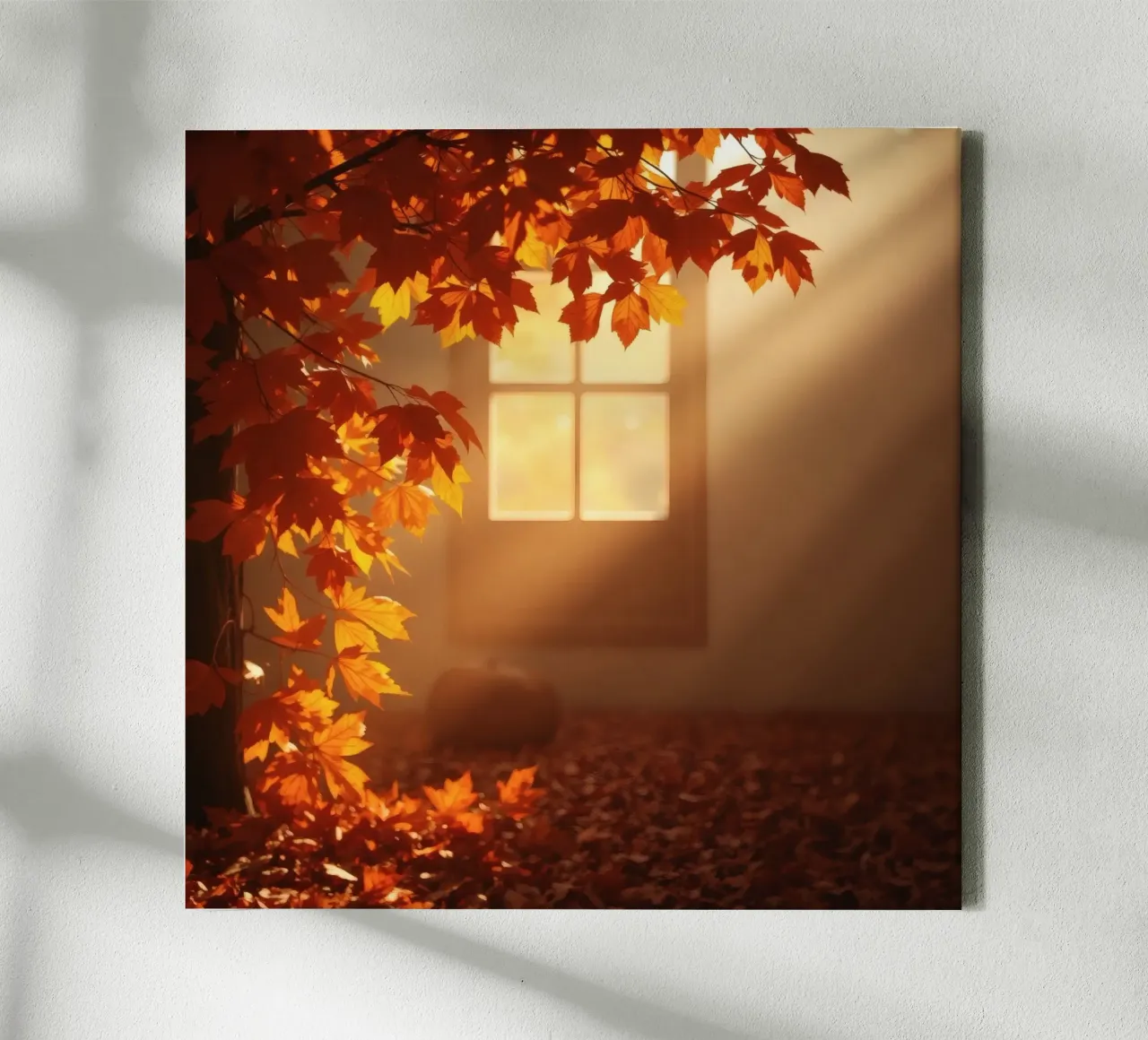 Bright sunlight filters through a window canvas by DesignDoodle