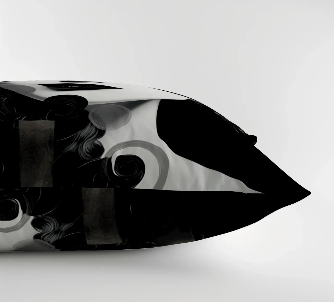 Volto astratto in bianco e nero cuscino da Imagine