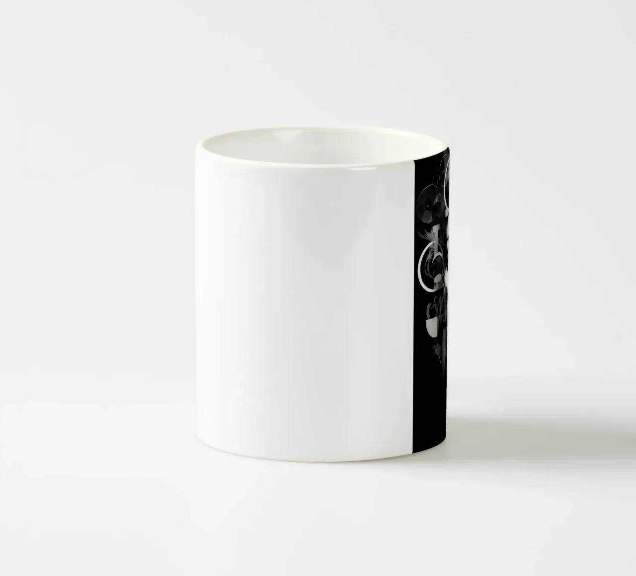 Volto astratto in bianco e nero tazza in ceramica da Imagine