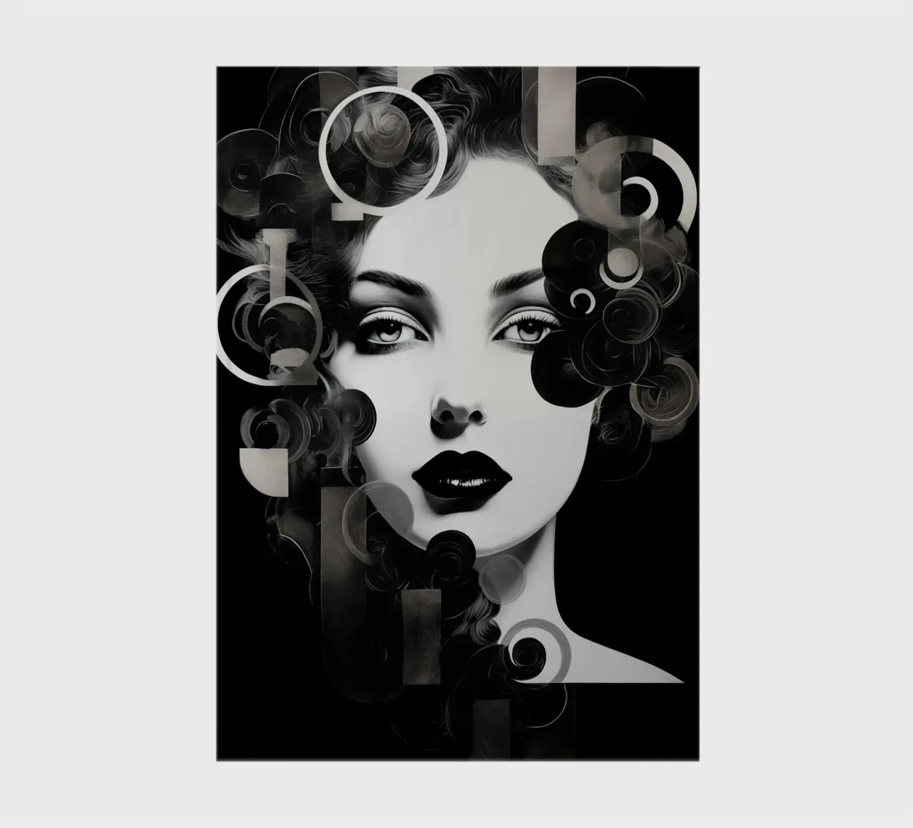 Abstract face in black and white notebook by Imagine