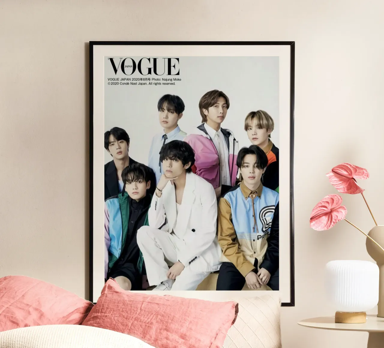 Boyband coreana poster con telaio in legno da Betty Shops