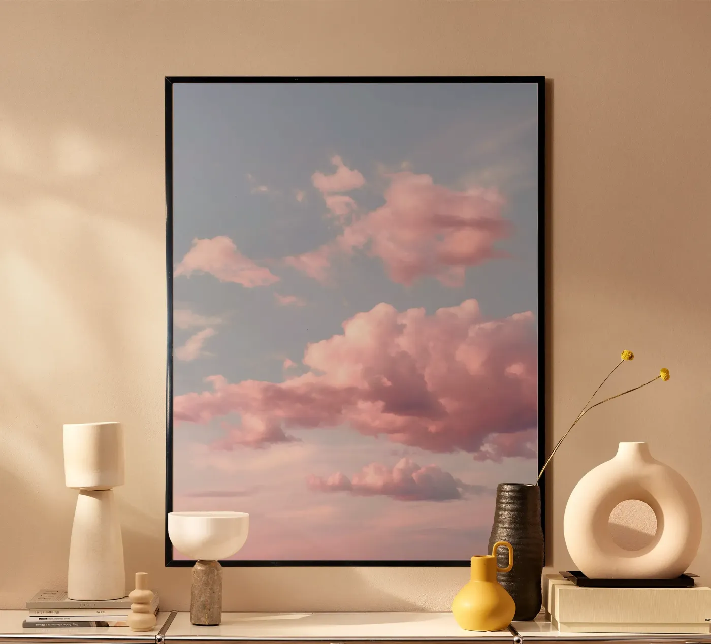 Serene Cotton Clouds Poster von Moon  Bloom