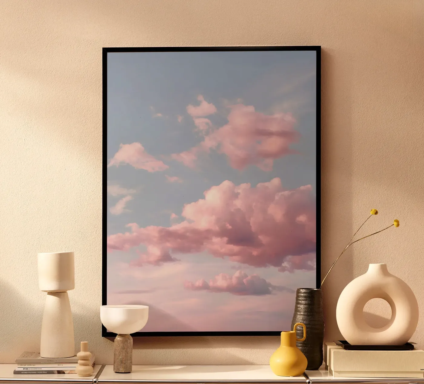 Serene Cotton Clouds Poster von Moon Bloom