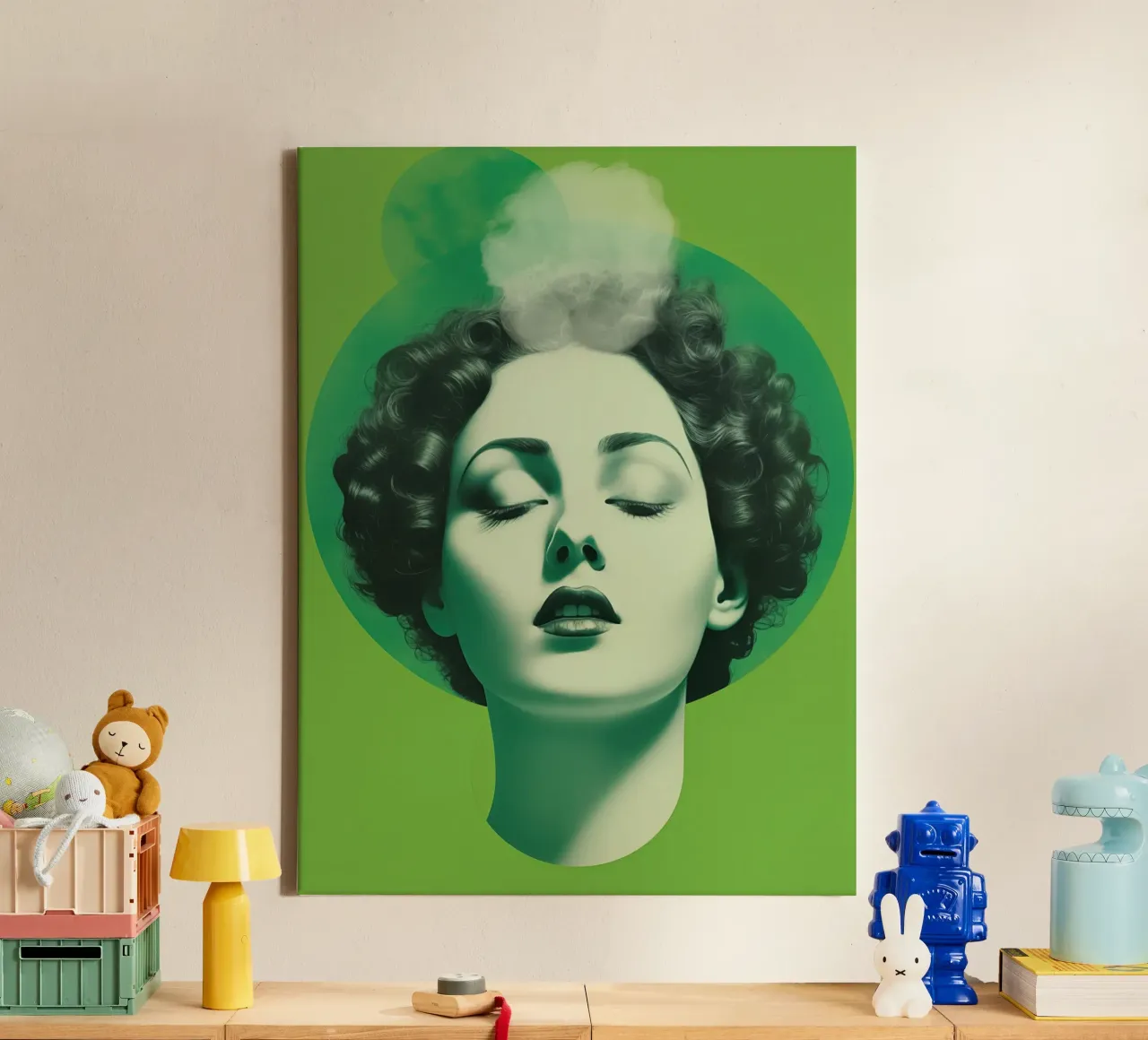 Vrouw canvas met Baklijst van Imagine