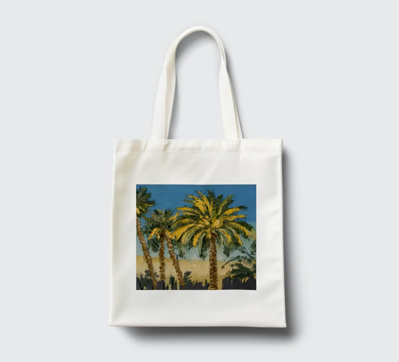 Yellow Palm Rhythm tote bag by Obisidian Brush