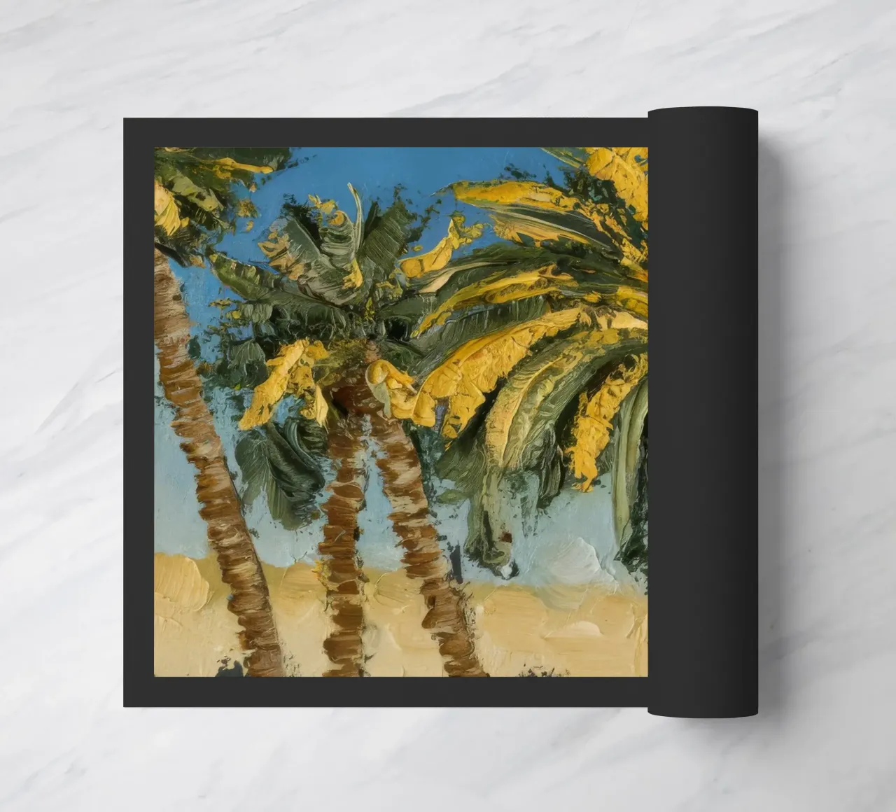 Rythme du palmier jaune paillasson de Obisidian Brush