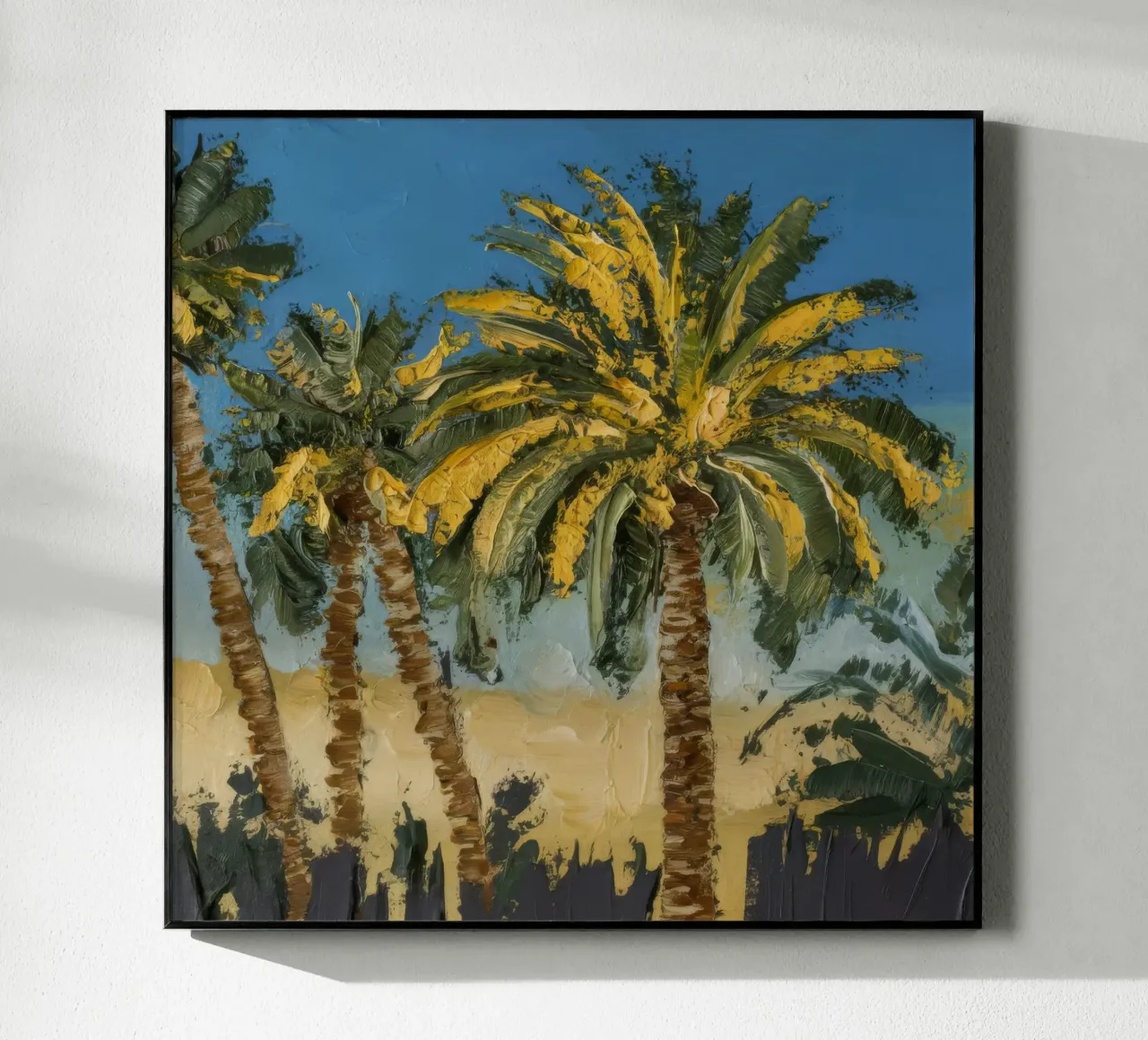 Yellow Palm Rhythm acrylic glass by Obisidian Brush