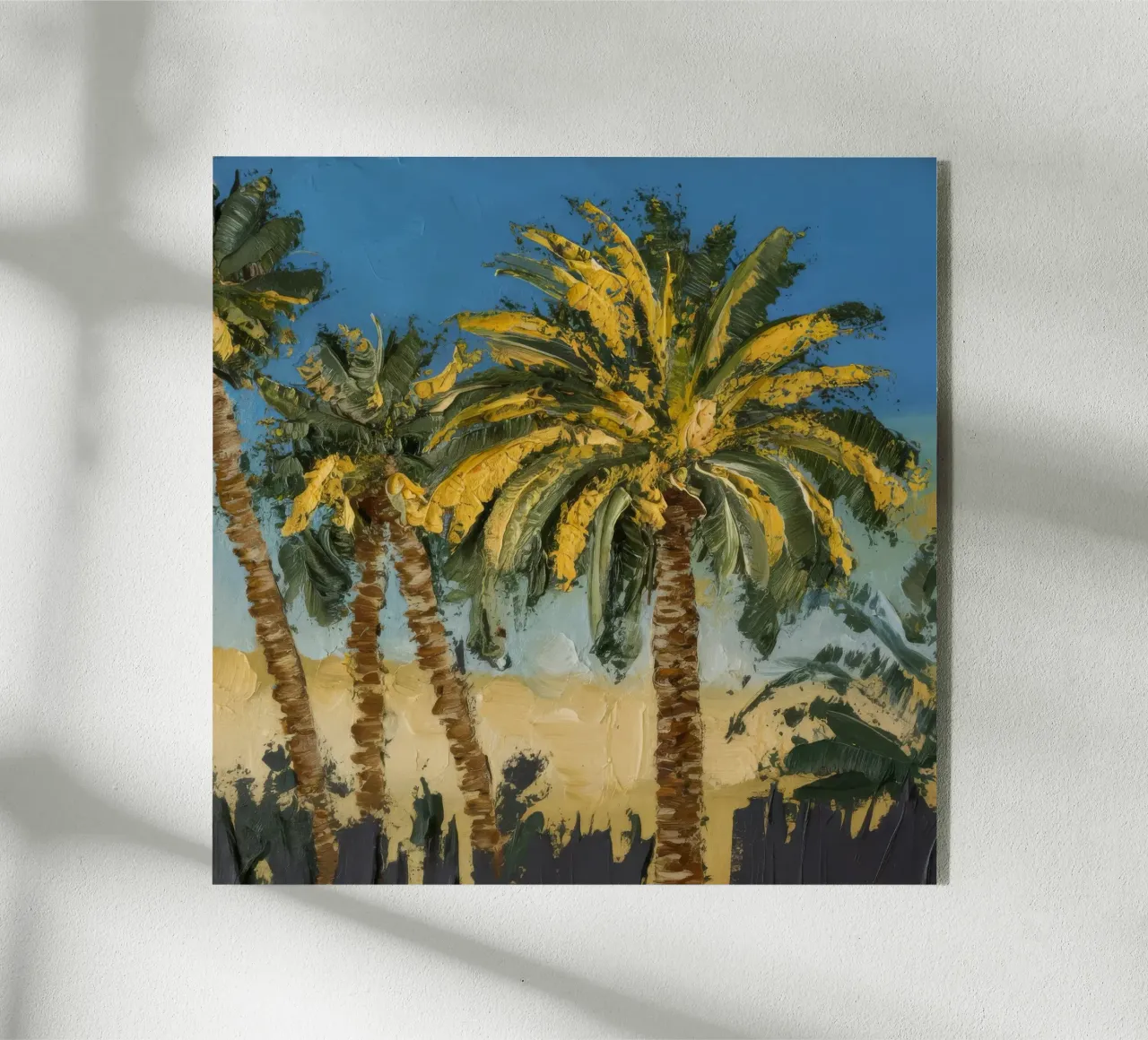 Yellow Palm Rhythm acrylic glass by Obisidian Brush