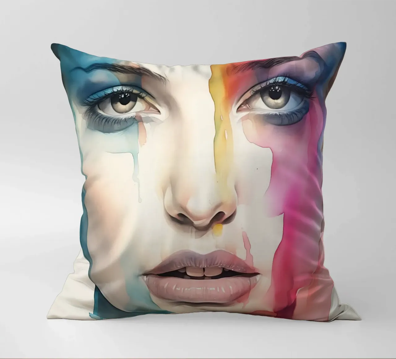 Women's face decorative cushion by Imagine