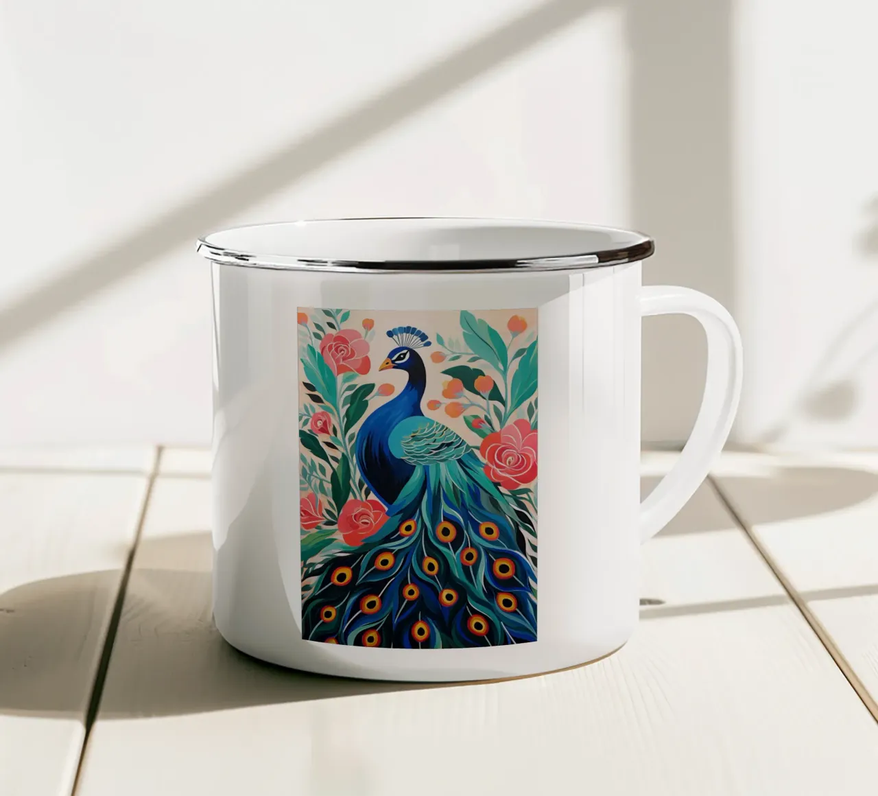 Pavone tazza in smalto da Imagine