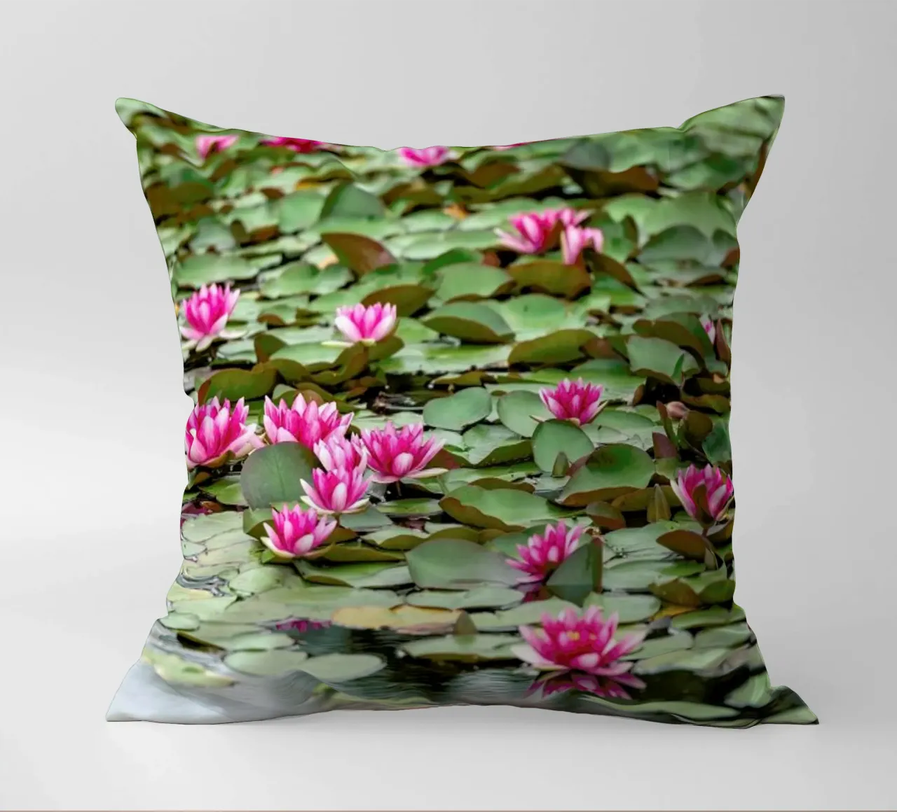 Waterlillies 1 decorative cushion by Curious Collections by Marielle Leenders