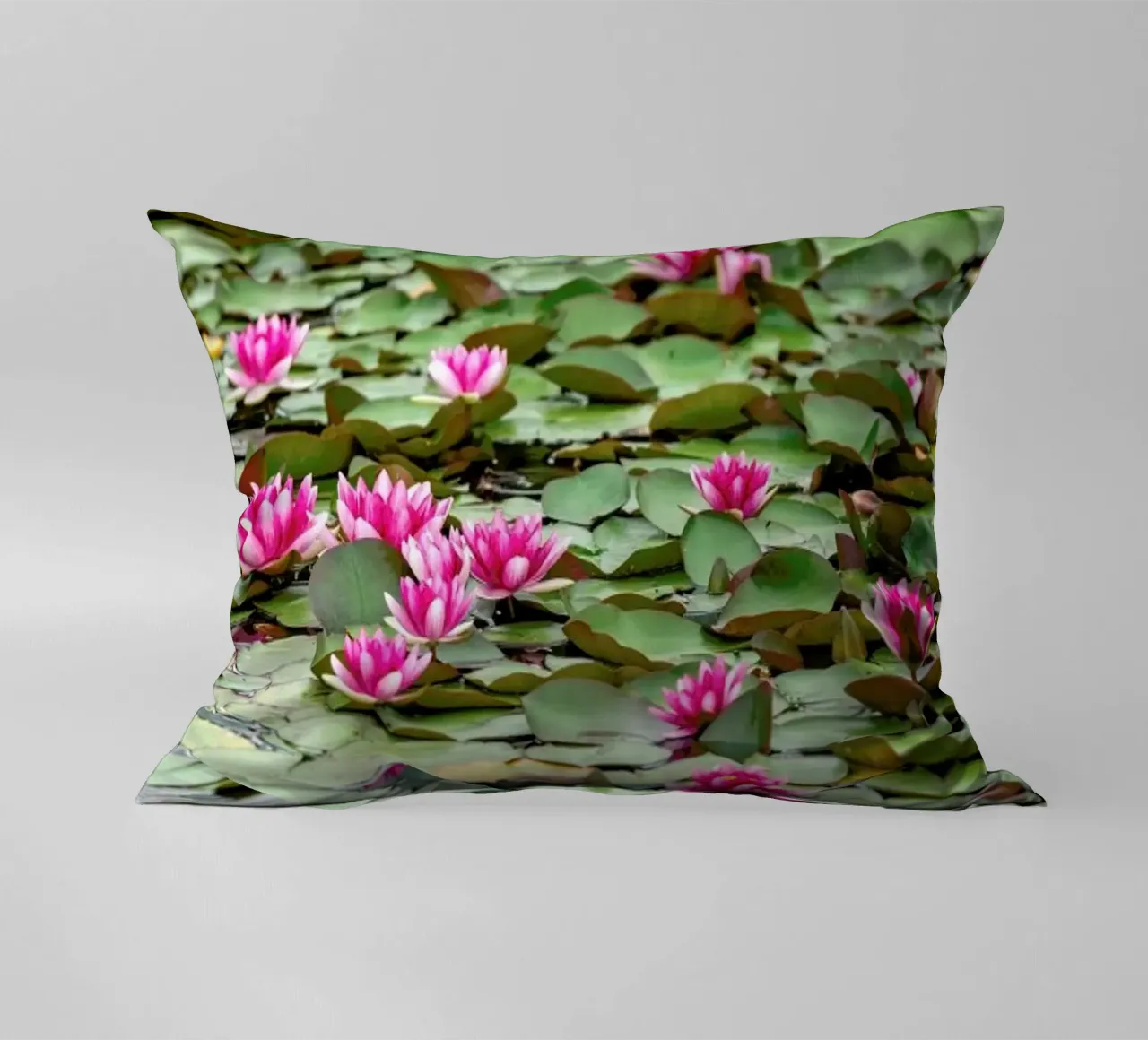 Waterlillies 1 decorative cushion by Curious Collections by Marielle Leenders