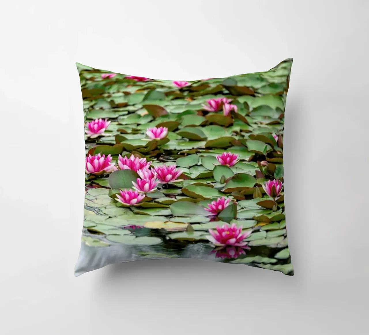 Waterlillies 1 decorative cushion by Curious Collections by Marielle Leenders
