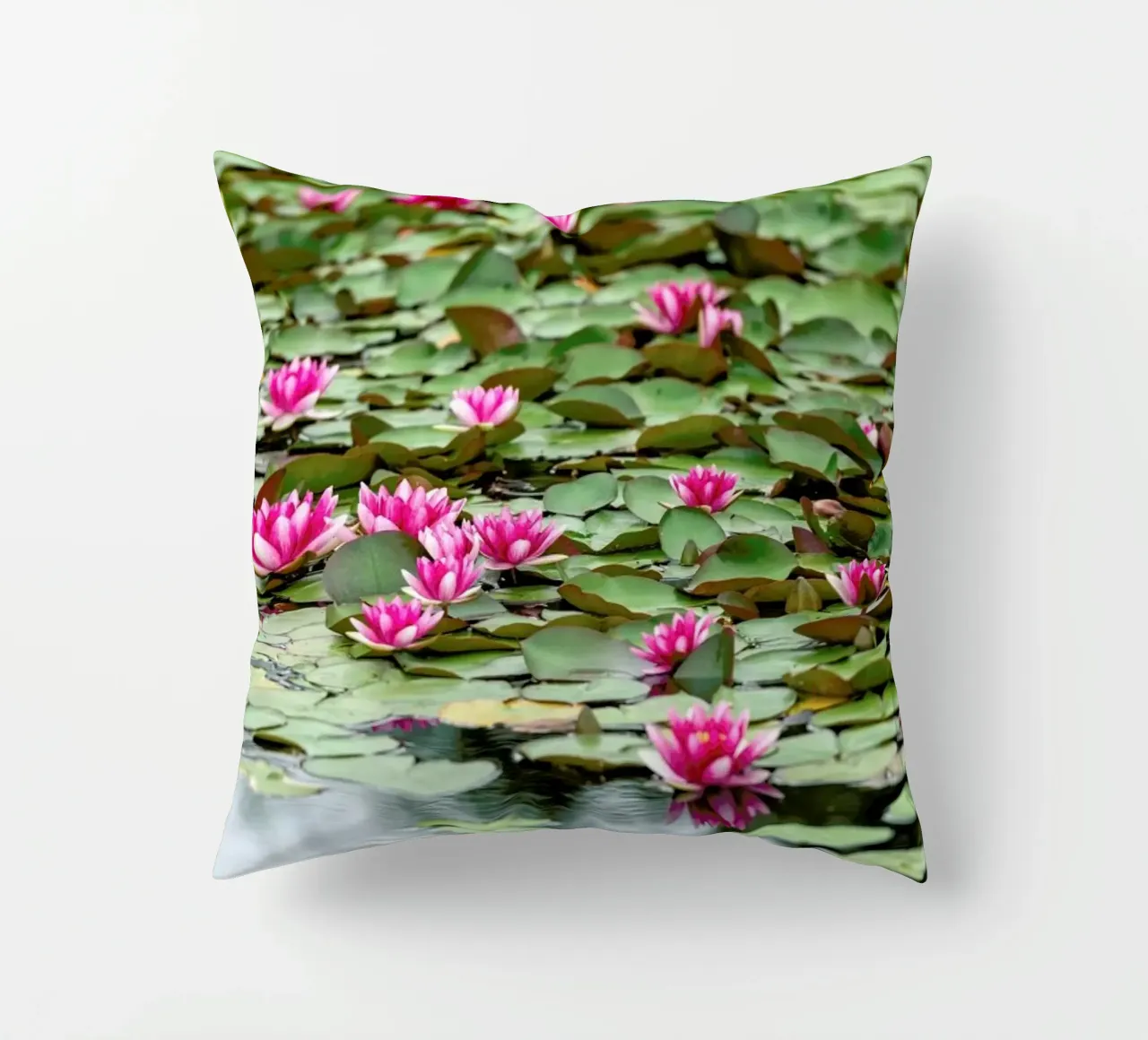 Waterlillies 1 decorative cushion by Curious Collections by Marielle Leenders