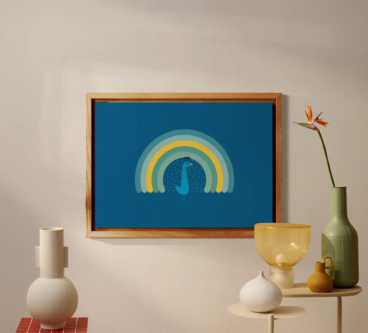 Pavone arcobaleno alluminio dibond da Carolin Vonhoff