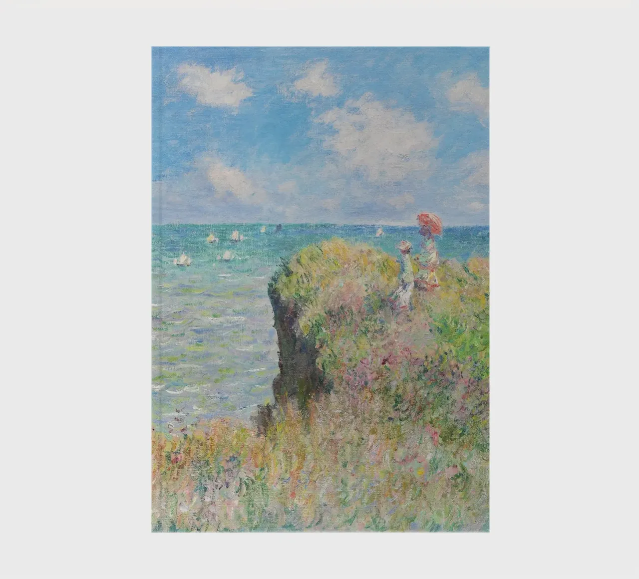Cliff Walk at Pourville (1882) by Claude Monet. notebook by Monet Art Prints