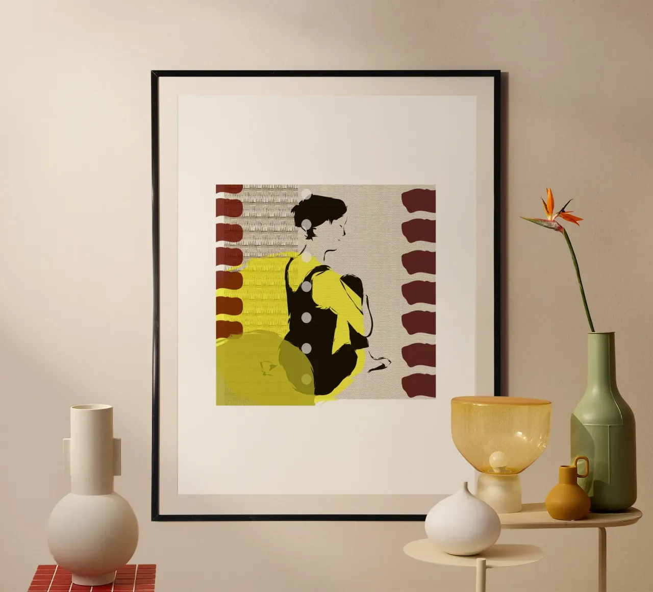 Yoga Poster mit Kunststoffrahmen von APC ARTWORK
