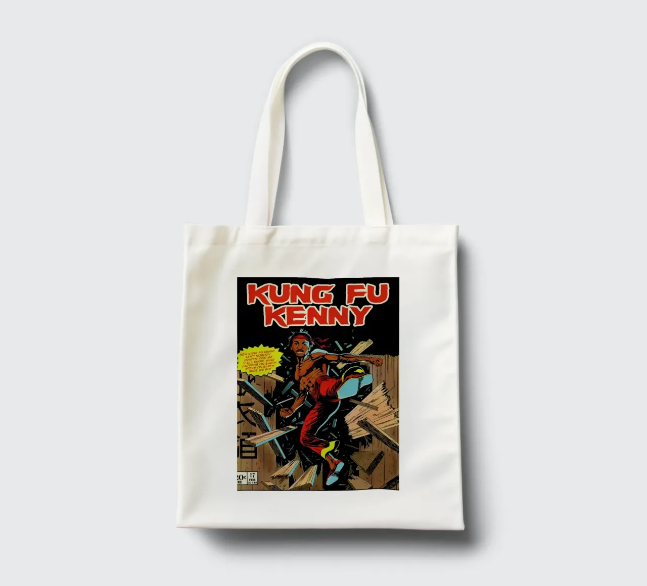 Kung Fu Kenny borsa in juta da Ads Libitum