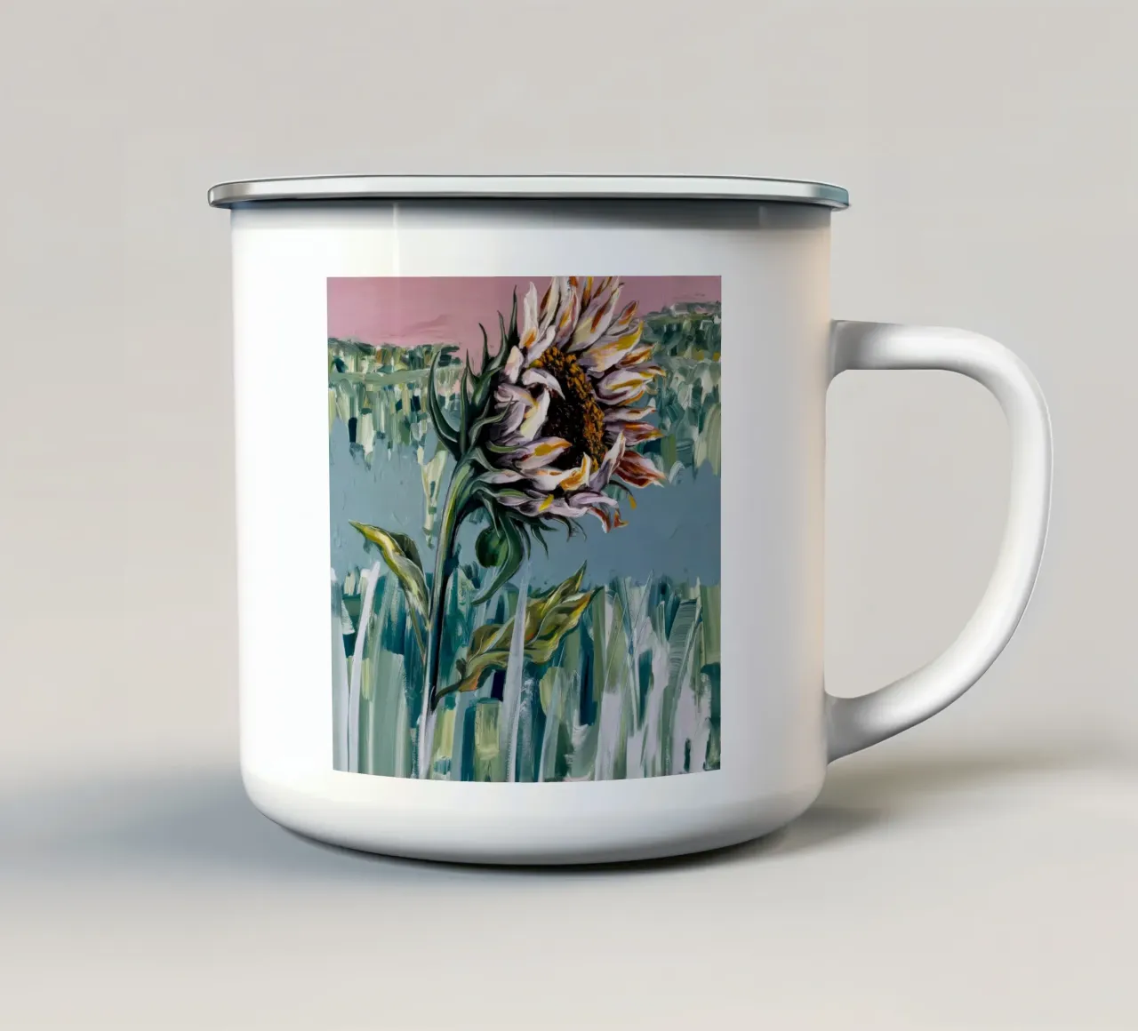 Curva di bellezza appassita tazza in smalto da Obisidian Brush