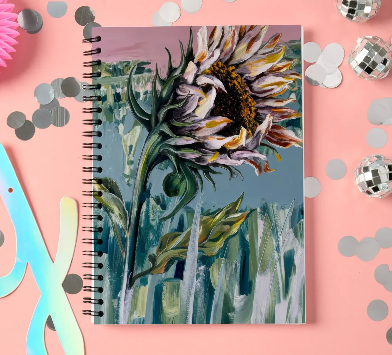 Withered Beauty Curve spiral notebook by Obisidian Brush