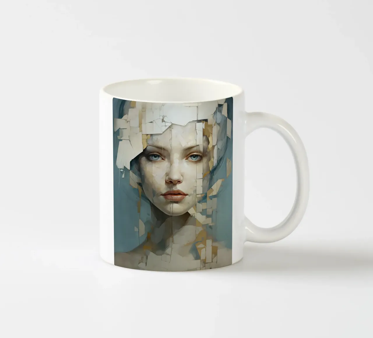 Volto astratto tazza in ceramica da Imagine