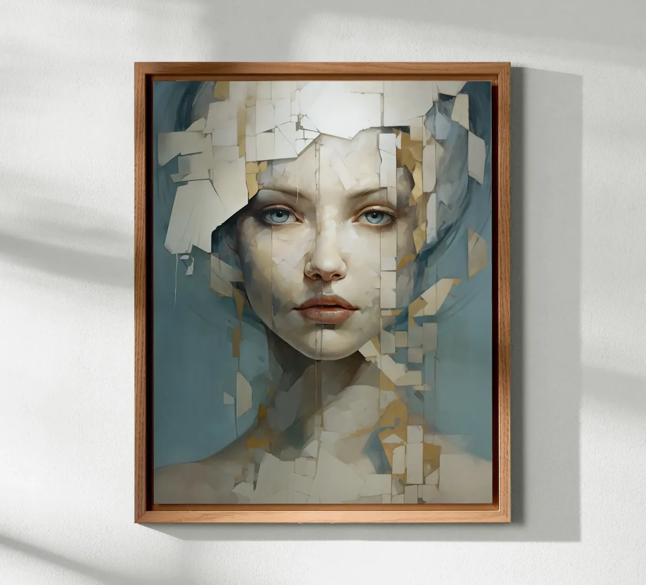 Abstract gezicht aluminium-dibond van Imagine