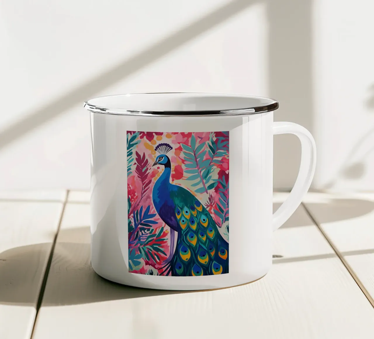 Pavone tazza in smalto da Imagine