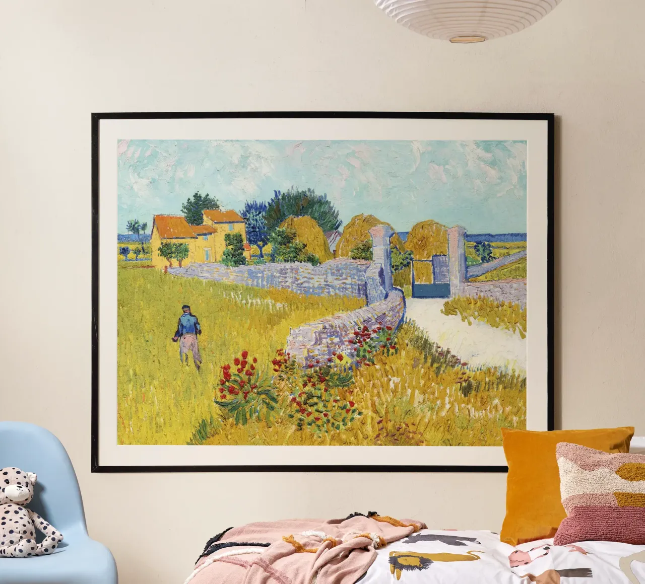 Casa colonica in Provenza di Vincent van Gogh (1888) poster con telaio in alluminio da Van Gogh Prints