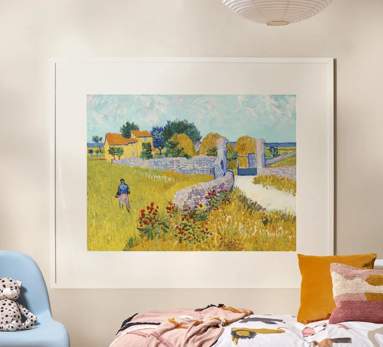 Casa colonica in Provenza di Vincent van Gogh (1888) poster con telaio in alluminio da Van Gogh Prints