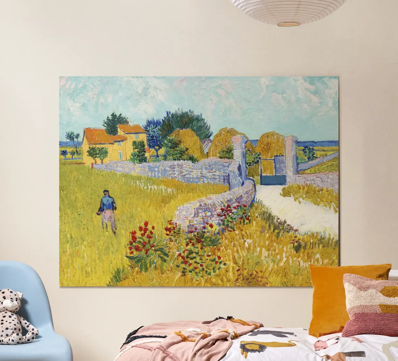 Casa colonica in Provenza di Vincent van Gogh (1888) poster con telaio in alluminio da Van Gogh Prints